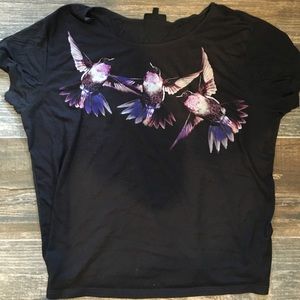 Topshop hummingbird graphic tee shirt